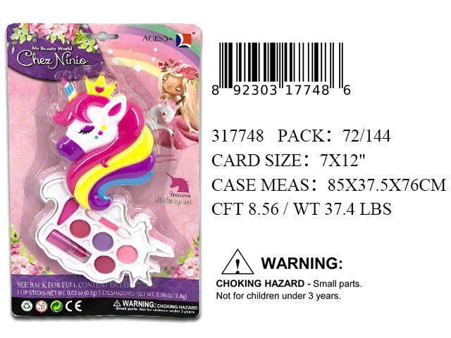 12X7"UNICORN MAKE UP SET