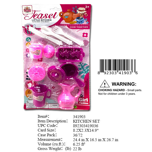14.9X8.2"LITTE KITCHEN TEA SET