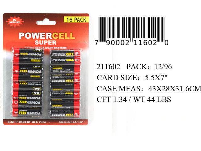16 PACK AA POWER CELL BATTERY