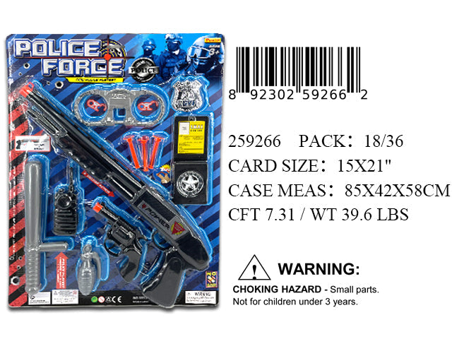21X15"POLICE FORCE GUN PLAYSET