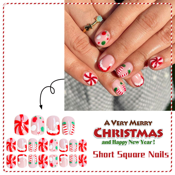 24pcs/Set Press On Nails JB949