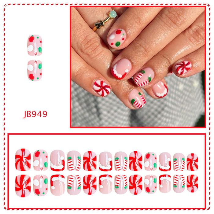 24pcs/Set Press On Nails JB949