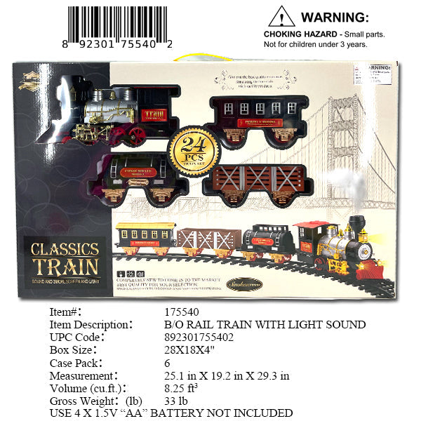28X18X4"B/O IC RAILWAY CLASSICS TRAIN SET