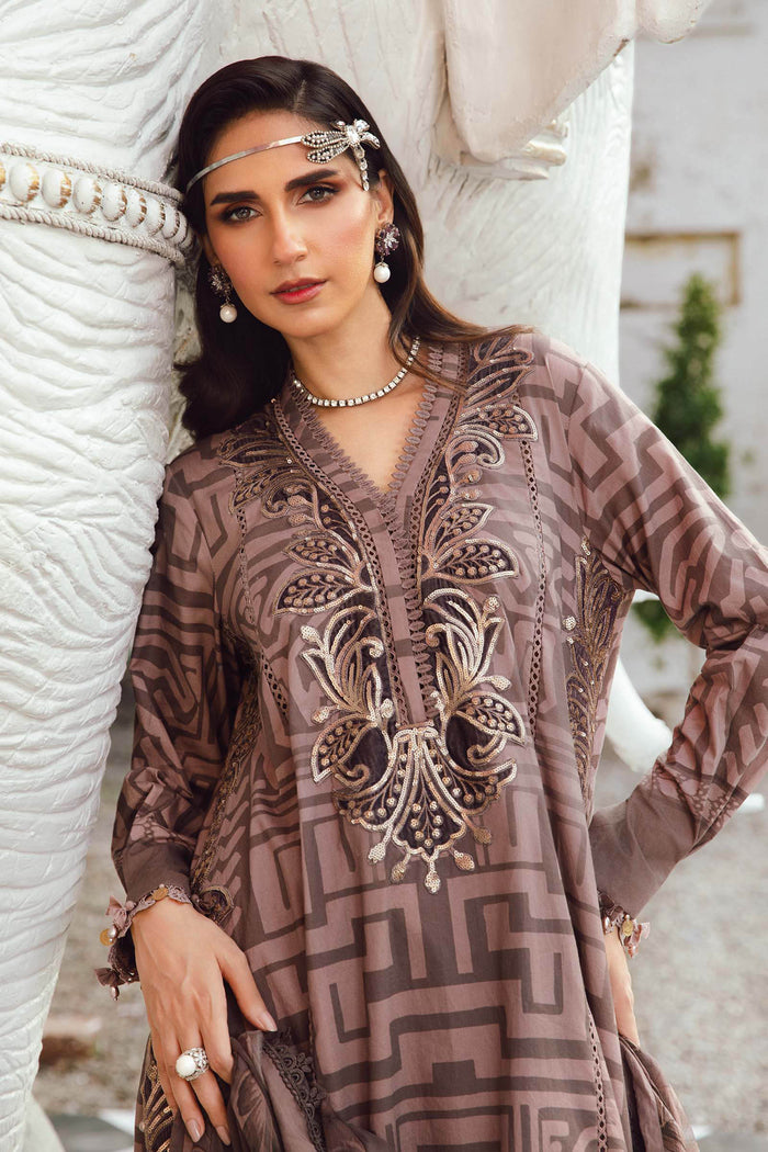 3 Piece Unstitched Embroidered Cambric Suit MPT-2703-B