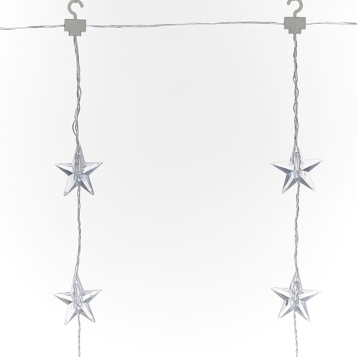 40 Warm White LED Star Curtain Light