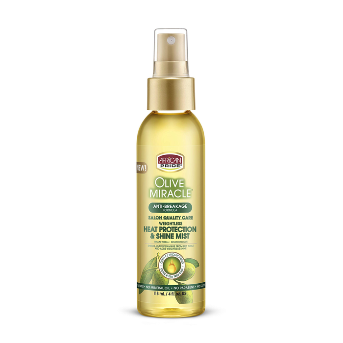 AFRICAN PRIDE Olive Miracle Heat Protection & Shine Mist 4oz