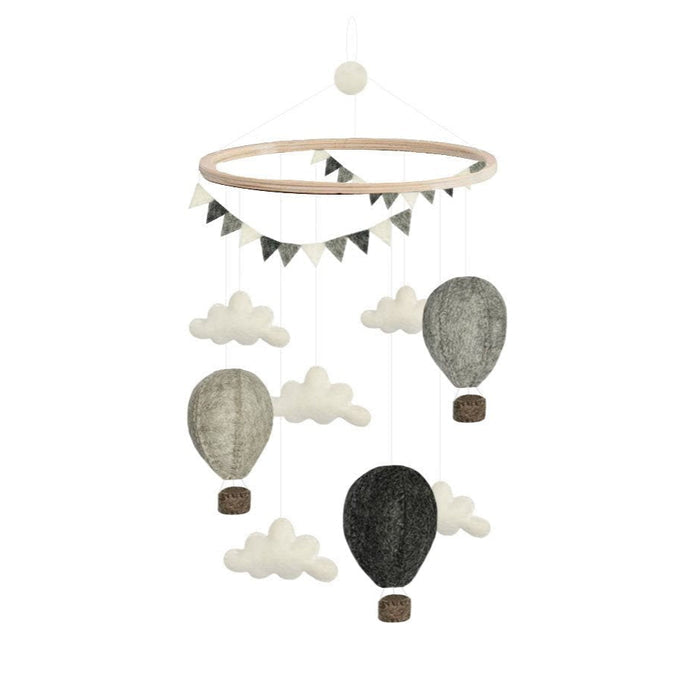 Air Balloons Mobile Pennants Grey