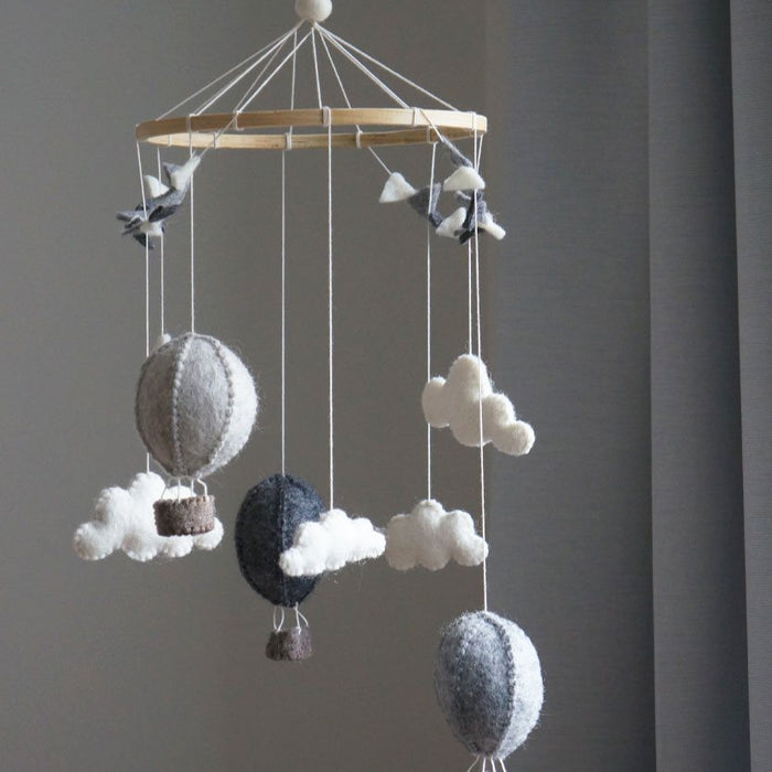 Air Balloons Mobile Pennants Grey