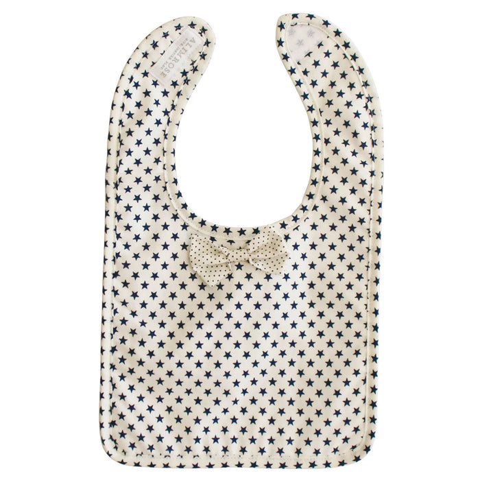 Alimrose Bow Tie Bib - White Navy Star
