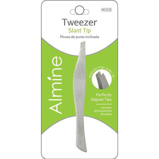 Almine Stainless Steel Slant Tip Tweezers