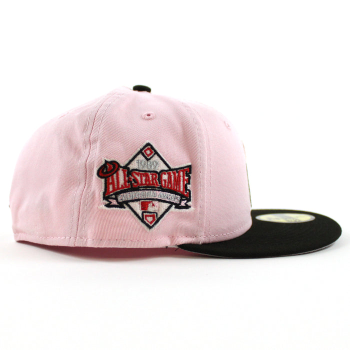 Anaheim Angels 1989 All-Star Game New Era 59Fifty Fitted Hat (GITD Pink Black Visor Grey Under Brim)