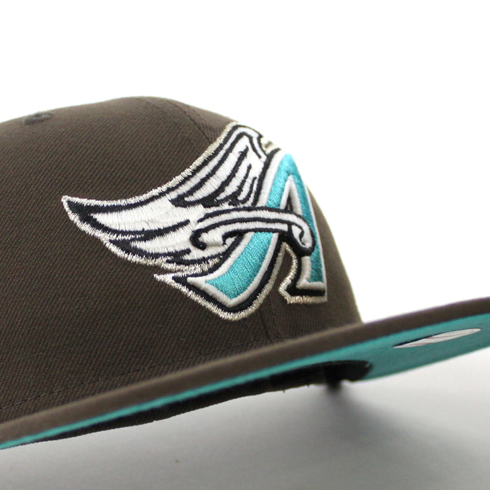 Anaheim Angels 40th Anniversary New Era 59Fifty Fitted Hat (GITD Walnut Teal Under brim)