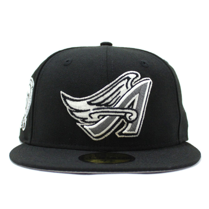 Anaheim Angels 50th Anniversary New Era 59Fifty Fitted Hat (GITD Black Grey Under Brim)