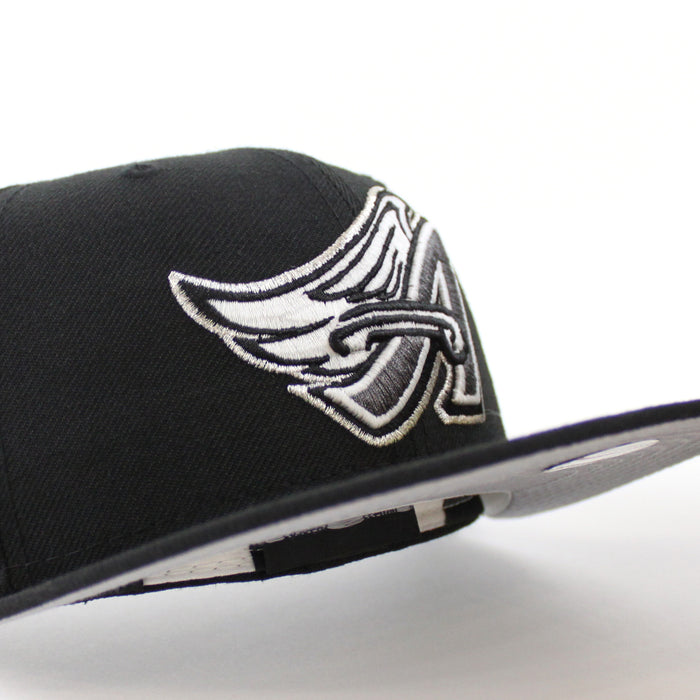 Anaheim Angels 50th Anniversary New Era 59Fifty Fitted Hat (GITD Black Grey Under Brim)