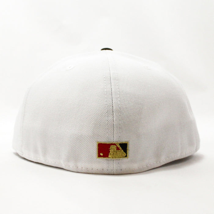 Anaheim Angels 50th Anniversary New Era 59Fifty Fitted Hat (GITD White Black Red Under Brim)