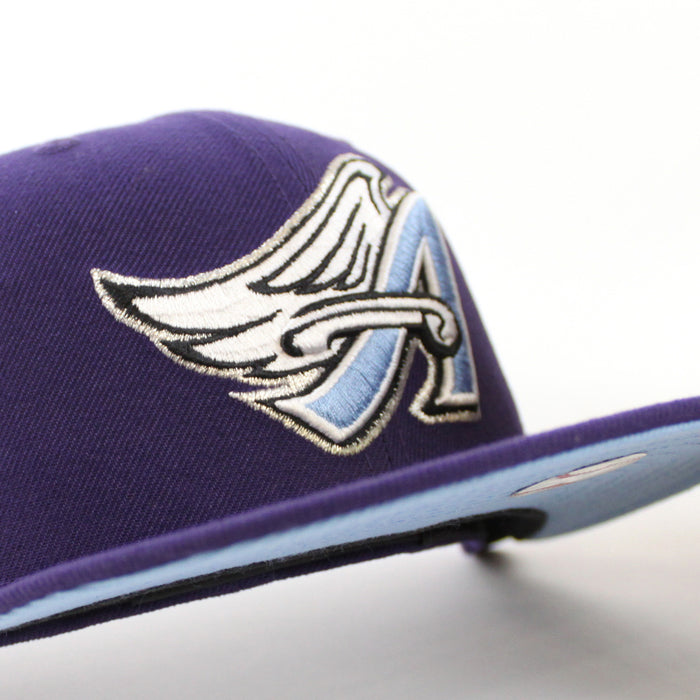 Anaheim Angels 50th Anniversary New Era 59Fifty Fitted Hat (Purple Sky Blue Under Brim)