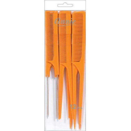 Annie Pin & Rat Tail Comb Set, 12 Count, Bone