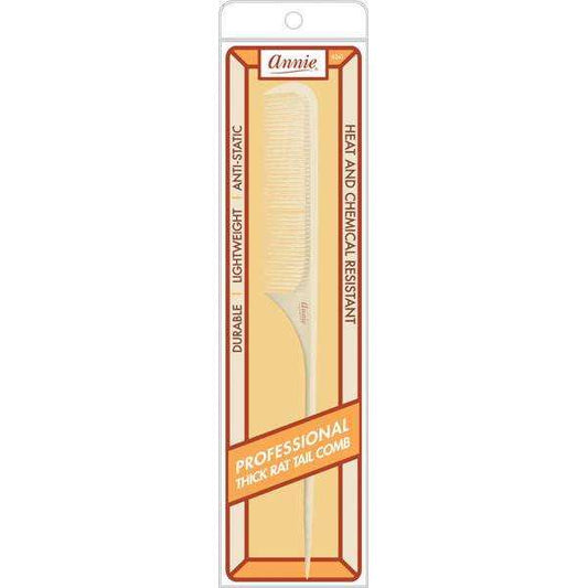 Annie Professional Thick Rat Tail Comb, 1 Count, Bone