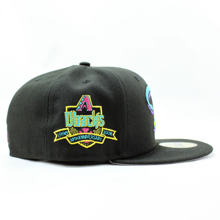 Arizona Diamondbacks 10TH Anniversary New Era 59Fifty Fitted Hat (Black Grey Under Brim)