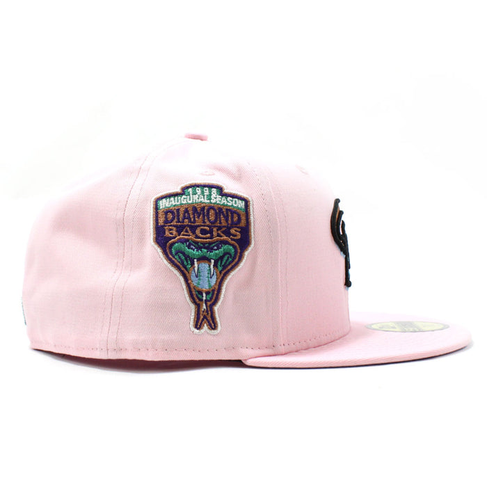 Arizona Diamondbacks 1998 INAUGURAL SEASON New Era 59Fifty Fitted Hat (D Logo Pink Blue Under Brim)