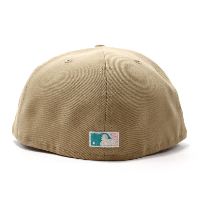 Arizona Diamondbacks 2001 World Series New Era 59Fifty Fitted Hat (GITD Camel Pink Under Brim)