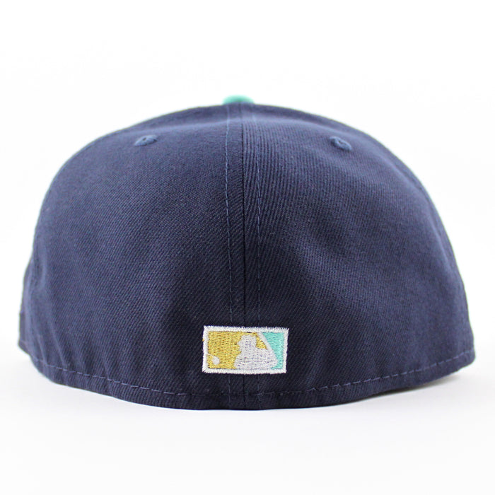Arizona Diamondbacks 2001 World Series New Era 59Fifty Fitted Hat (GITD Navy Mint Khaki Under Brim)