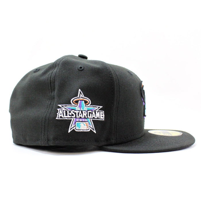 Arizona Diamondbacks 2010 All Star Game New Era 59Fifty Fitted Hat (Black Purple Under Brim)
