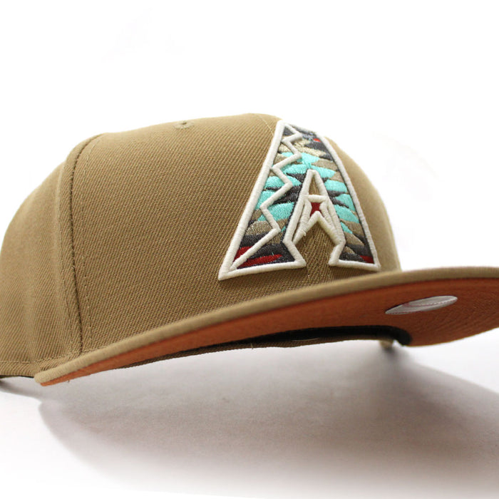 Arizona Diamondbacks New Era 59Fifty Fitted Hat (Glow in the Dark Khaki Rust Under Brim)