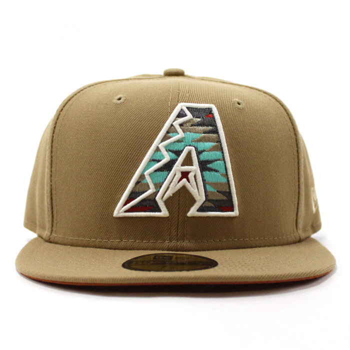 Arizona Diamondbacks New Era 59Fifty Fitted Hat (Glow in the Dark Khaki Rust Under Brim)