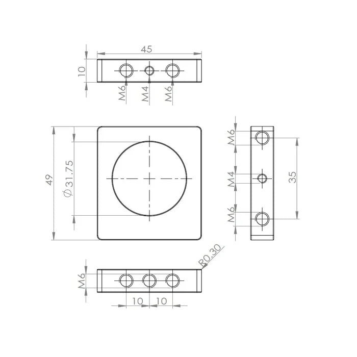 Astro Hutech More Blue Mounting Rings 1.25″ (TB001)