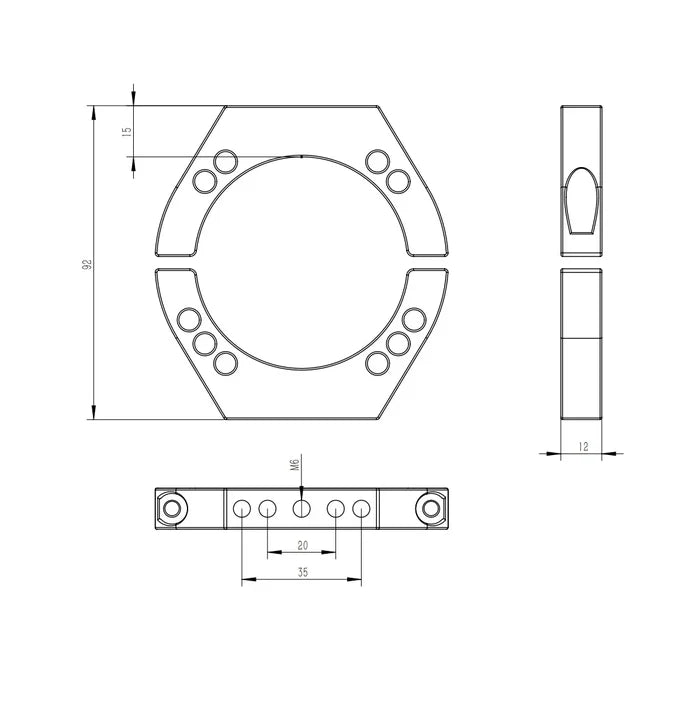 Astro Hutech More Blue Mounting Rings 60mm (TB002)