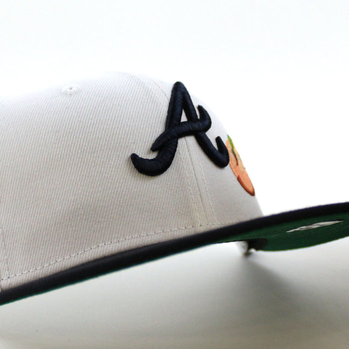 Atlanta Braves 1995 World Series  New Era 59Fifty Fitted Hat (GITD White Navy Green Under Brim)