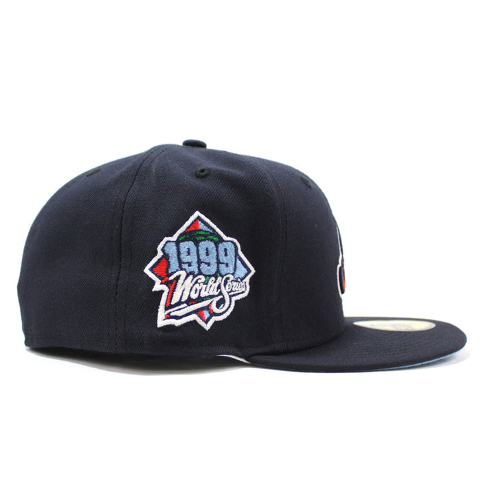 Atlanta Braves 1999 World Series New Era 59Fifty Fitted Hat (Glow in the Dark Logo Navy Blue Under Brim)