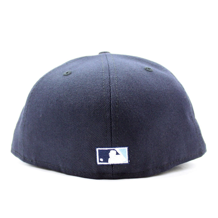 Atlanta Braves 1999 World Series New Era 59Fifty Fitted Hat (Glow in the Dark Logo Navy Blue Under Brim)