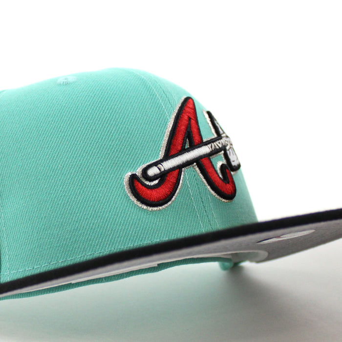 Atlanta Braves 2017 Inaugural Season New Era 59Fifty Fitted Hat (GITD Mint Black Gray Under Brim)
