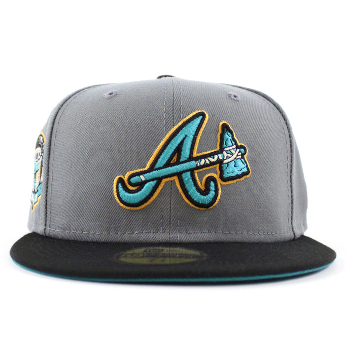 Atlanta Braves 2017 Inaugural Season New Era 59Fifty Fitted Hat (Graphite Gray Turquoise Under Brim)
