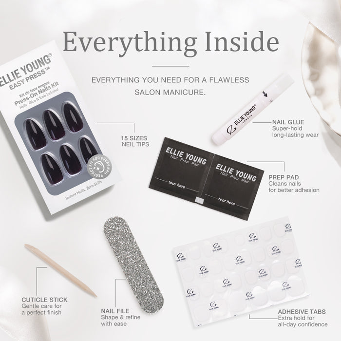 Aubergine Noir | Medium Almond | EASY PRESS™