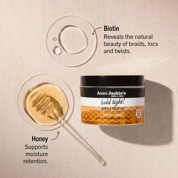 Aunt Jackie's Biotin Hold Tight! Braid & Twist Gel 7.5oz