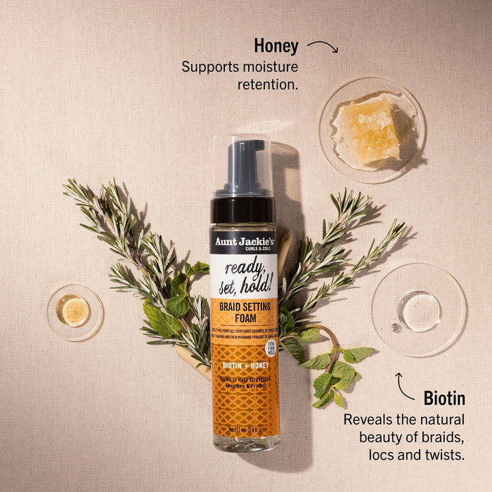 Aunt Jackie's Biotin Ready, Set, Hold! Braid Setting Foam 8.5oz