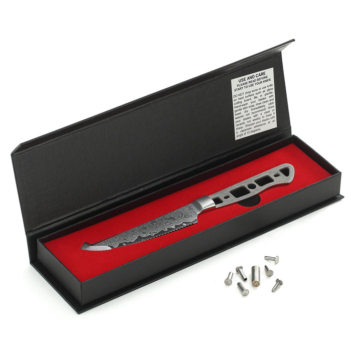 AUS-10 DAMASCUS 4.5-IN STEAK KNIFE BLANK