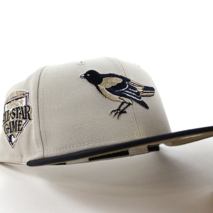 Baltimore Orioles 1992 All-Star Game 59Fifty New Era Fitted Hat (GITD Stone Navy Khaki Under Brim)