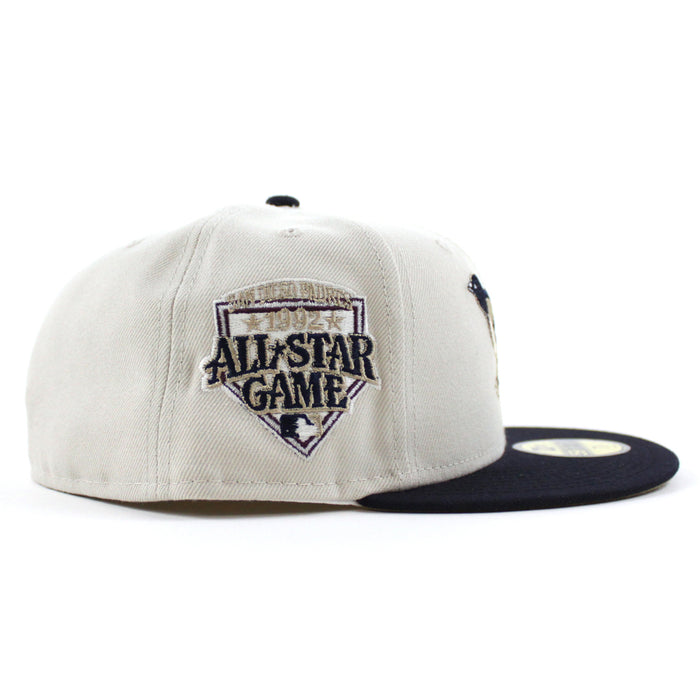 Baltimore Orioles 1992 All-Star Game 59Fifty New Era Fitted Hat (GITD Stone Navy Khaki Under Brim)