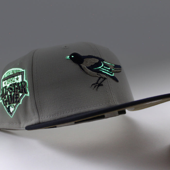 Baltimore Orioles 1992 All-Star Game 59Fifty New Era Fitted Hat (GITD Stone Navy Khaki Under Brim)