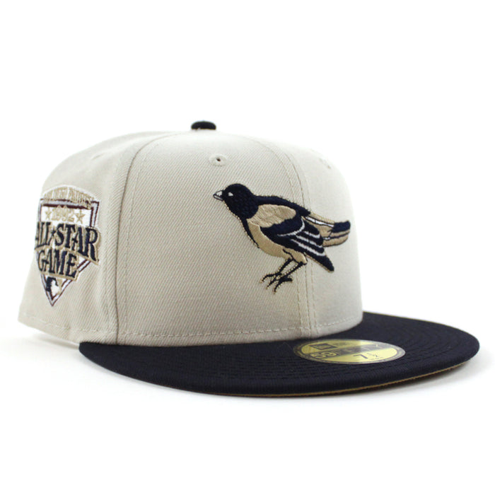 Baltimore Orioles 1992 All-Star Game 59Fifty New Era Fitted Hat (GITD Stone Navy Khaki Under Brim)