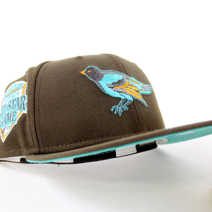 Baltimore Orioles 1992 All-Star Game 59Fifty New Era Fitted Hat (GITD Walnut Teal Under Brim)