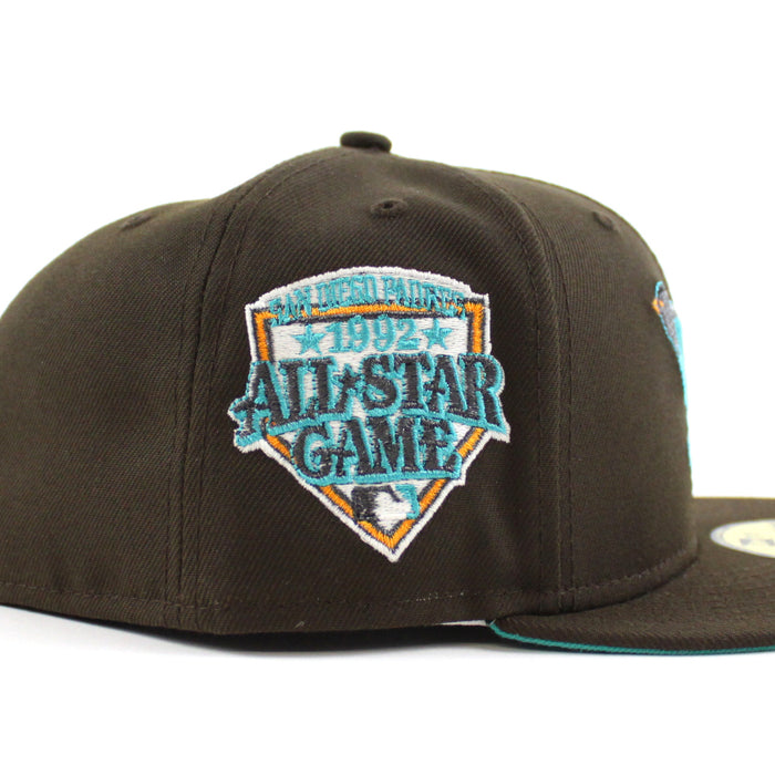 Baltimore Orioles 1992 All-Star Game 59Fifty New Era Fitted Hat (GITD Walnut Teal Under Brim)