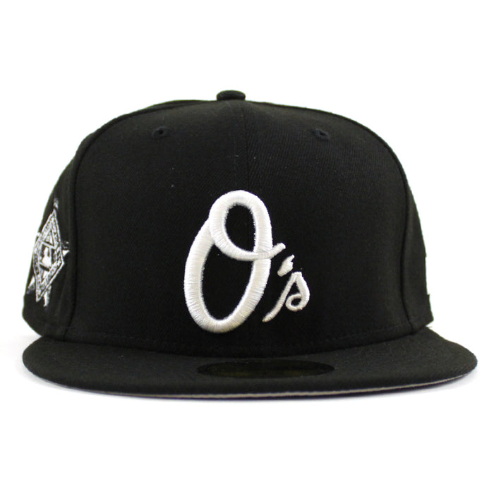 Baltimore Orioles World Series New Era 59Fifty Fitted hat (Black White Gray Under Brim)