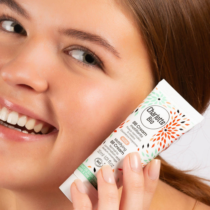 BB Crème bio matifiante Charlotte Bio – teinte Nude, peaux médiums