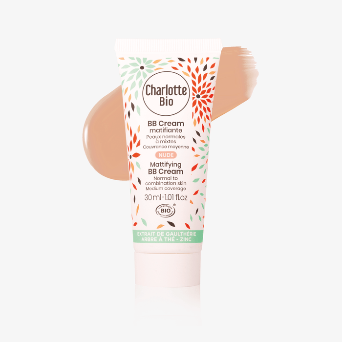 BB Crème bio matifiante Charlotte Bio – teinte Nude, peaux médiums