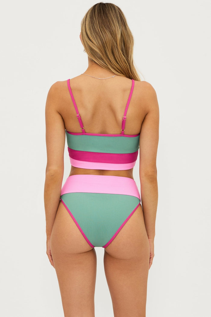 Beach Riot Emmy Bottom Sage Bloom Colorblock - Destination PSP